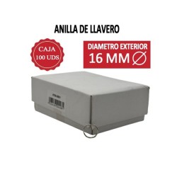 BASI ANILLAS LLAVERO 16MM (EXTERIOR) -CAJA 100 UDS-