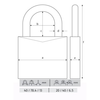 ABUS CANDADO TITALIUM 40MM ARCO L 54TI/40HB40