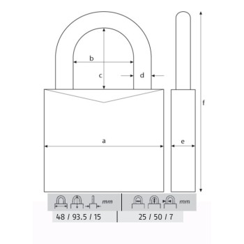 ABUS CANDADO 713/50HB50MM. ARCO L