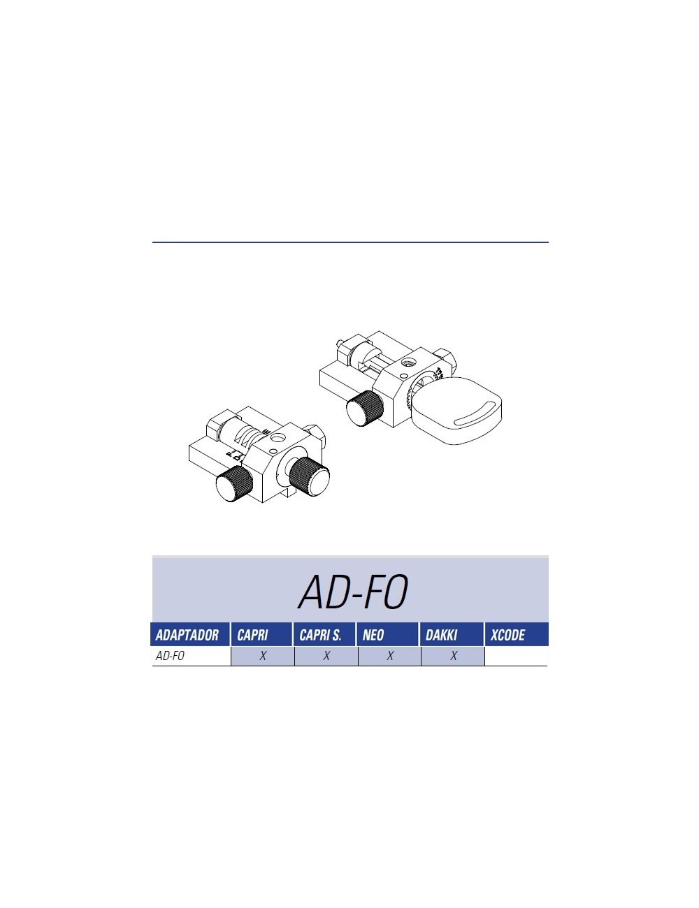 JMA AD-FO ADAPT. FO-6.P  AL/CO/DY/DK PARA MAQUINA PUNTOS